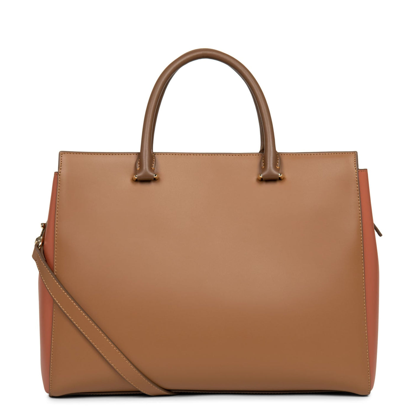 tote bag - smooth or #couleur_camel-potiron-vison