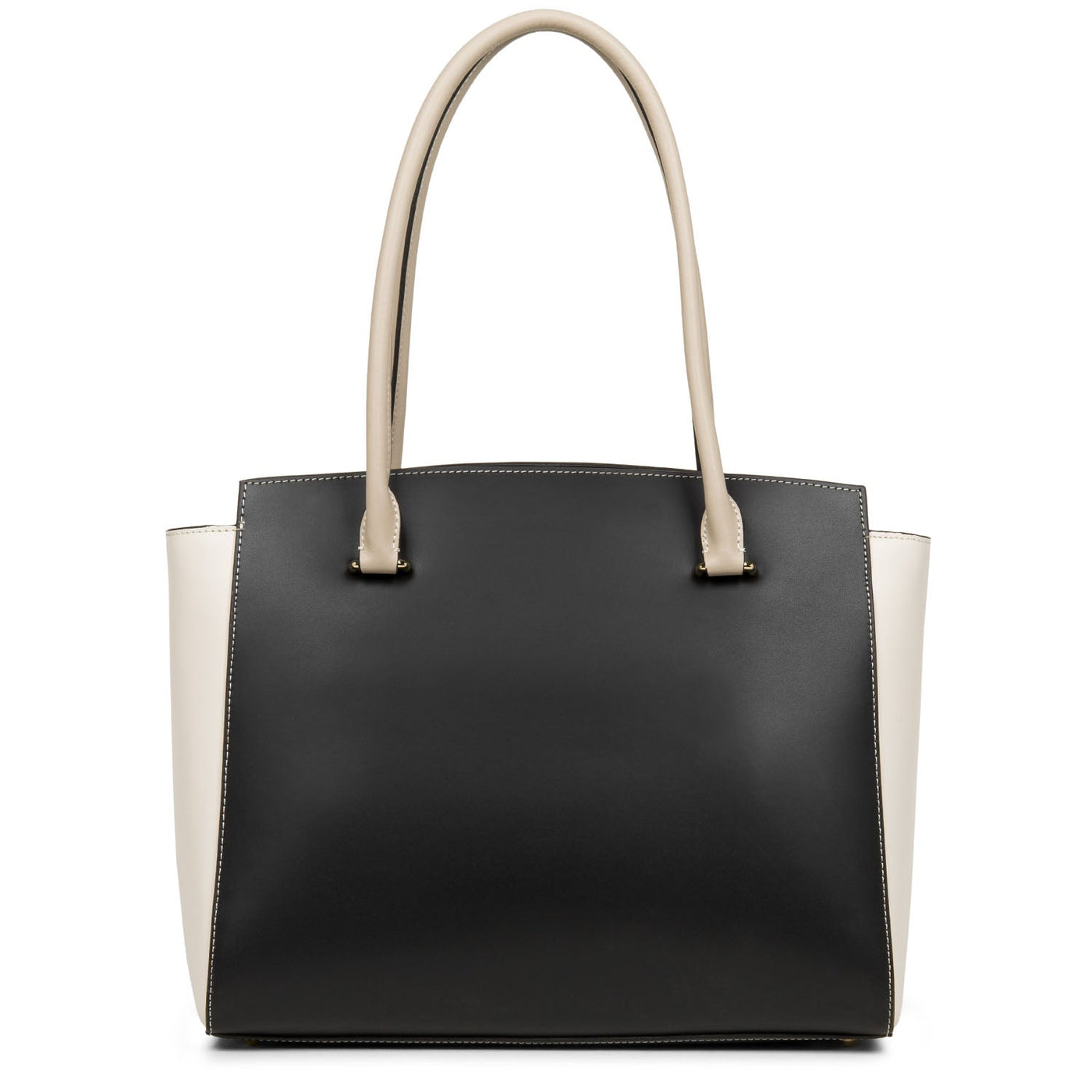 tote bag - smooth or #couleur_noir-ecru-galet-ros