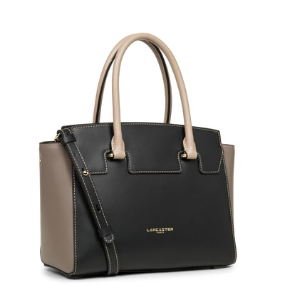handbag - smooth or #couleur_noir-taupe-nude-fonce