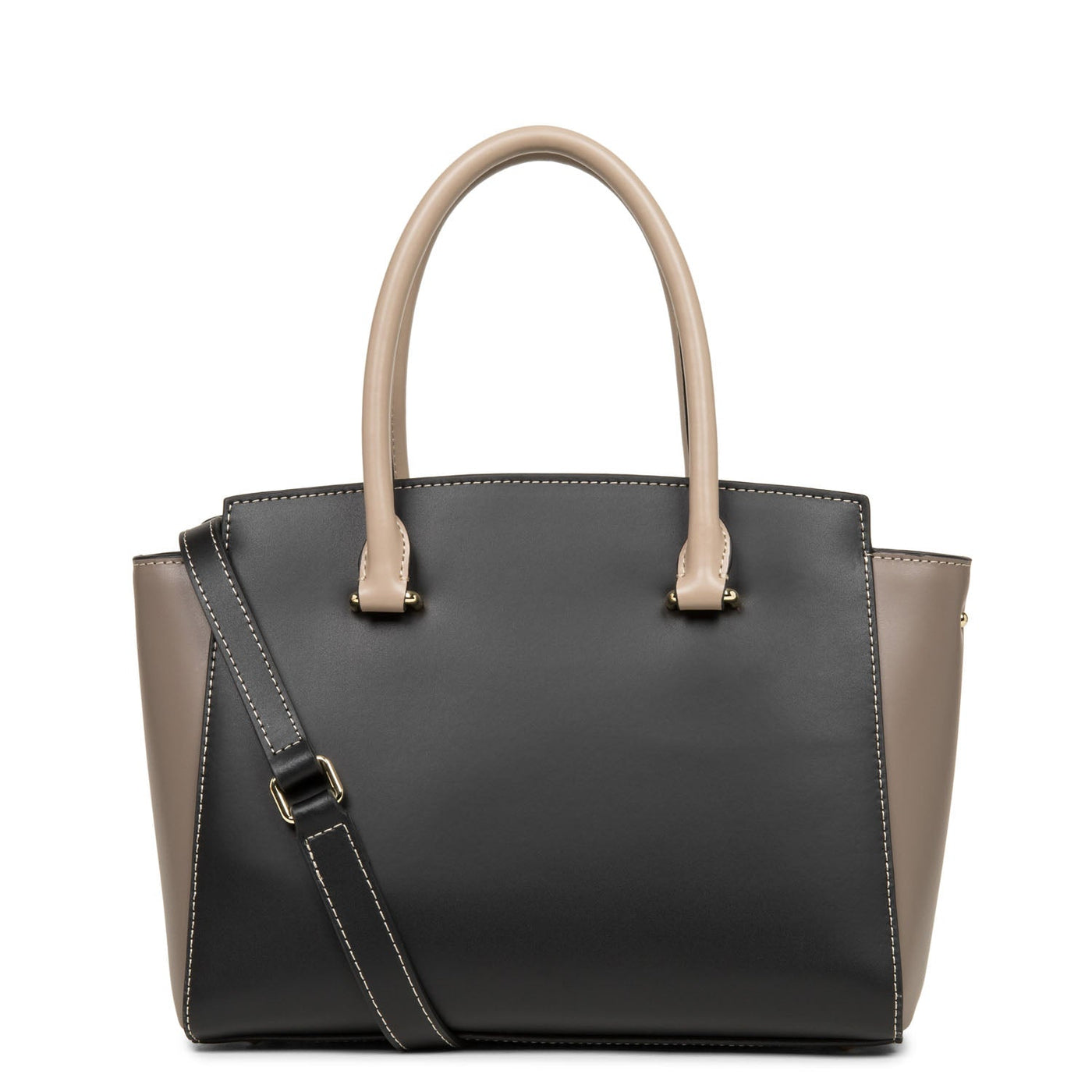 handbag - smooth or #couleur_noir-taupe-nude-fonce