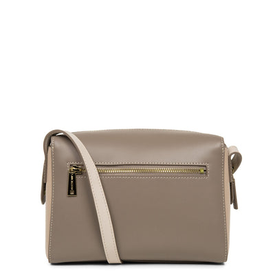 crossbody bag - smooth or #couleur_taupe-nude-fonce-galet-rose