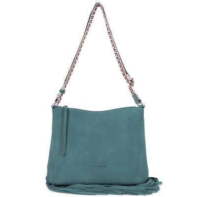 bucket bag - santa fe fringe #couleur_vert-paon