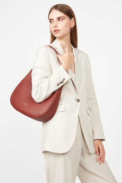large shoulder bag - foulonné milano #couleur_carmin