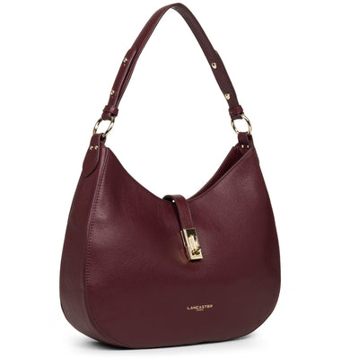large shoulder bag - foulonné milano #couleur_pourpre