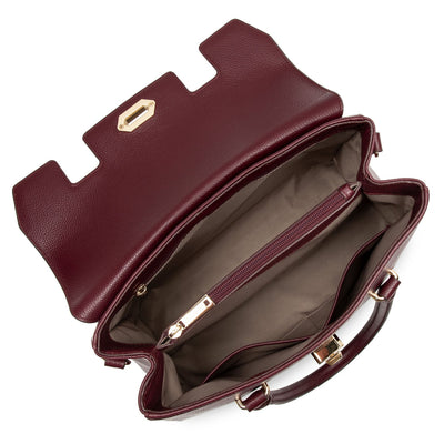 large handbag - foulonné milano #couleur_pourpre