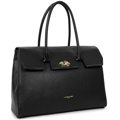extra large tote bag - foulonné milano #couleur_noir