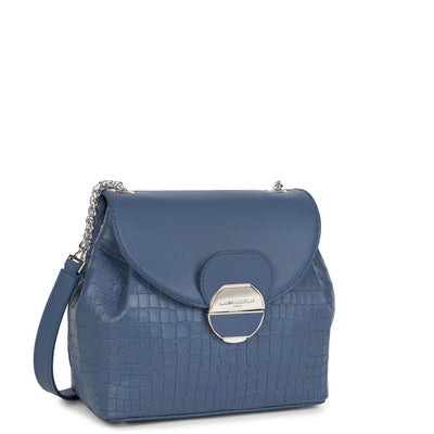 crossbody bag - pia #couleur_bleu-croco