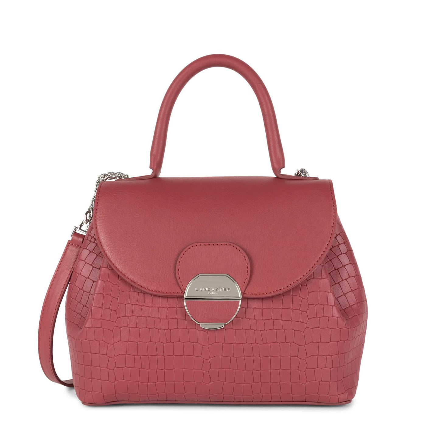 m handbag - pia #couleur_framboise-croco