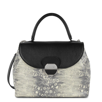 large handbag - pia #couleur_noir-iguane
