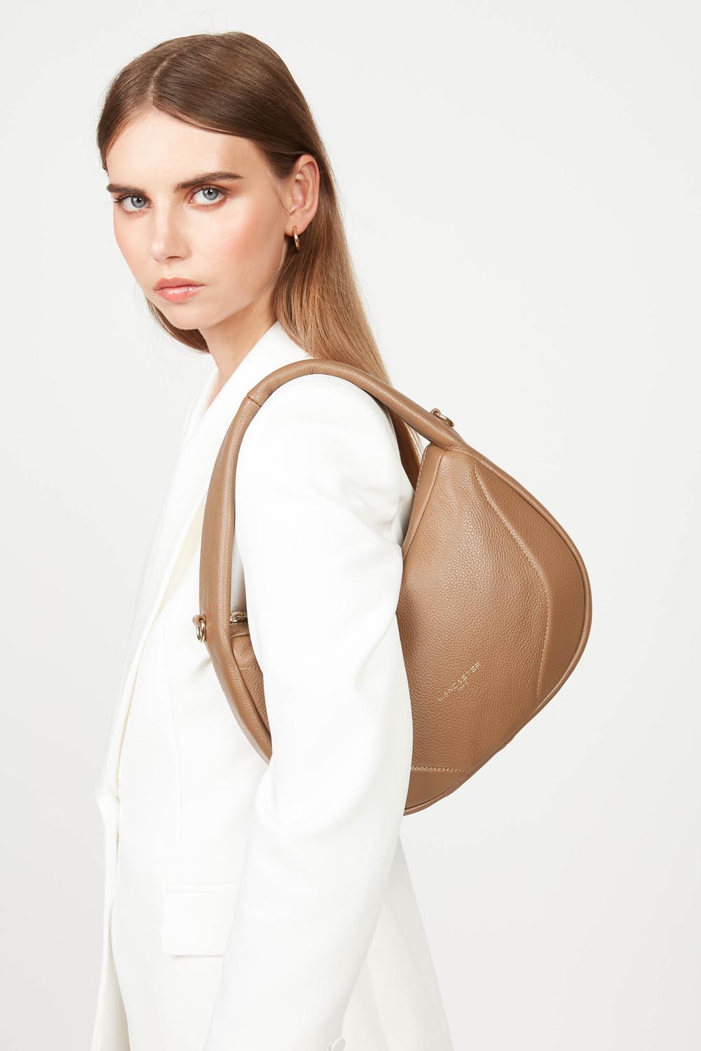 handbag - foulonné cerceau #couleur_camel