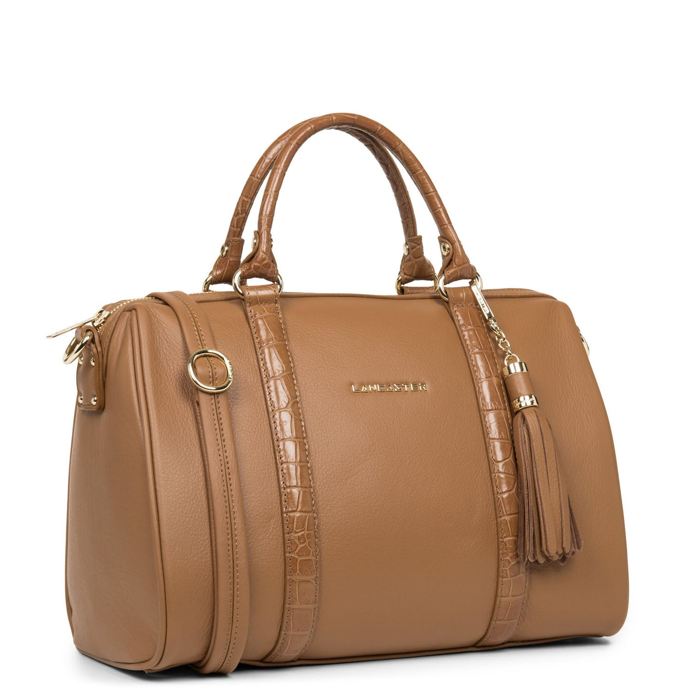 large duffle bag - mademoiselle ana #couleur_camel-croco