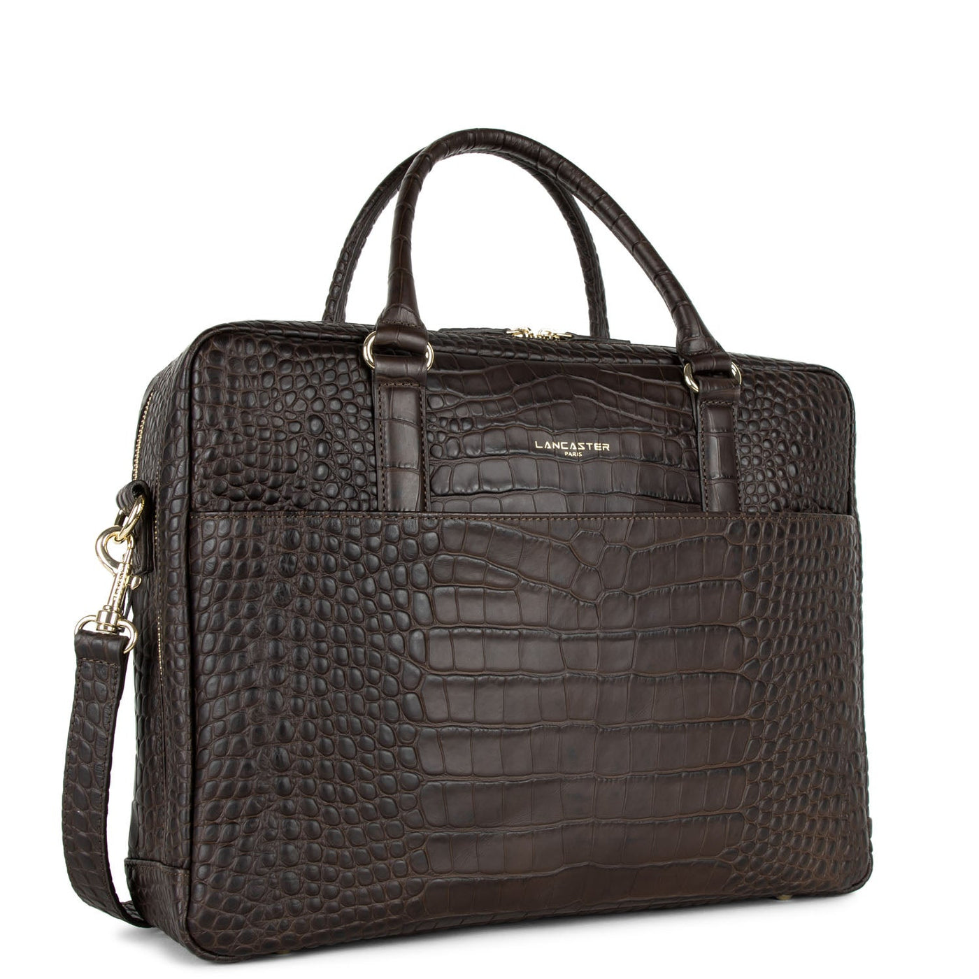 portfolio document holder bag - mademoiselle business #couleur_marron-mat-croco