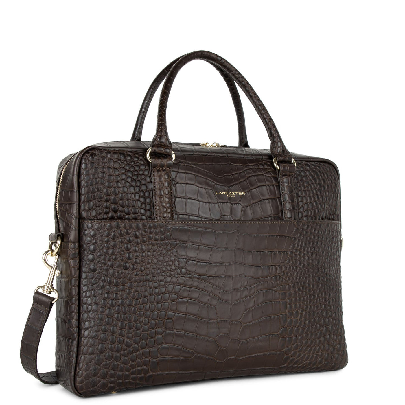 portfolio document holder bag - mademoiselle business #couleur_marron-mat-croco