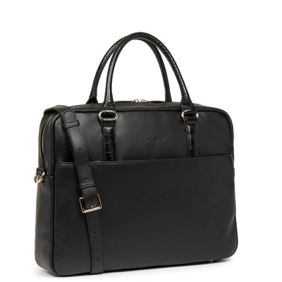 portfolio document holder bag - mademoiselle business #couleur_noir-croco