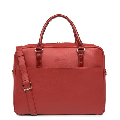 portfolio document holder bag - mademoiselle business #couleur_rouge-croco