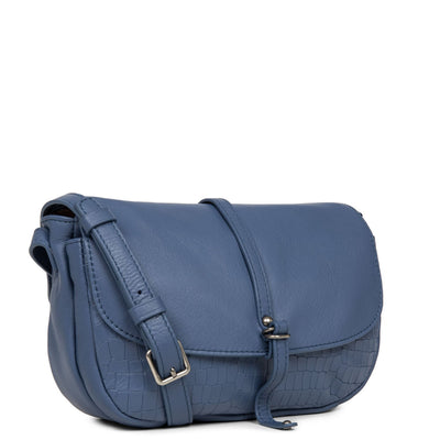 small crossbody bag - soft vintage nova #couleur_bleu-saphir-croco