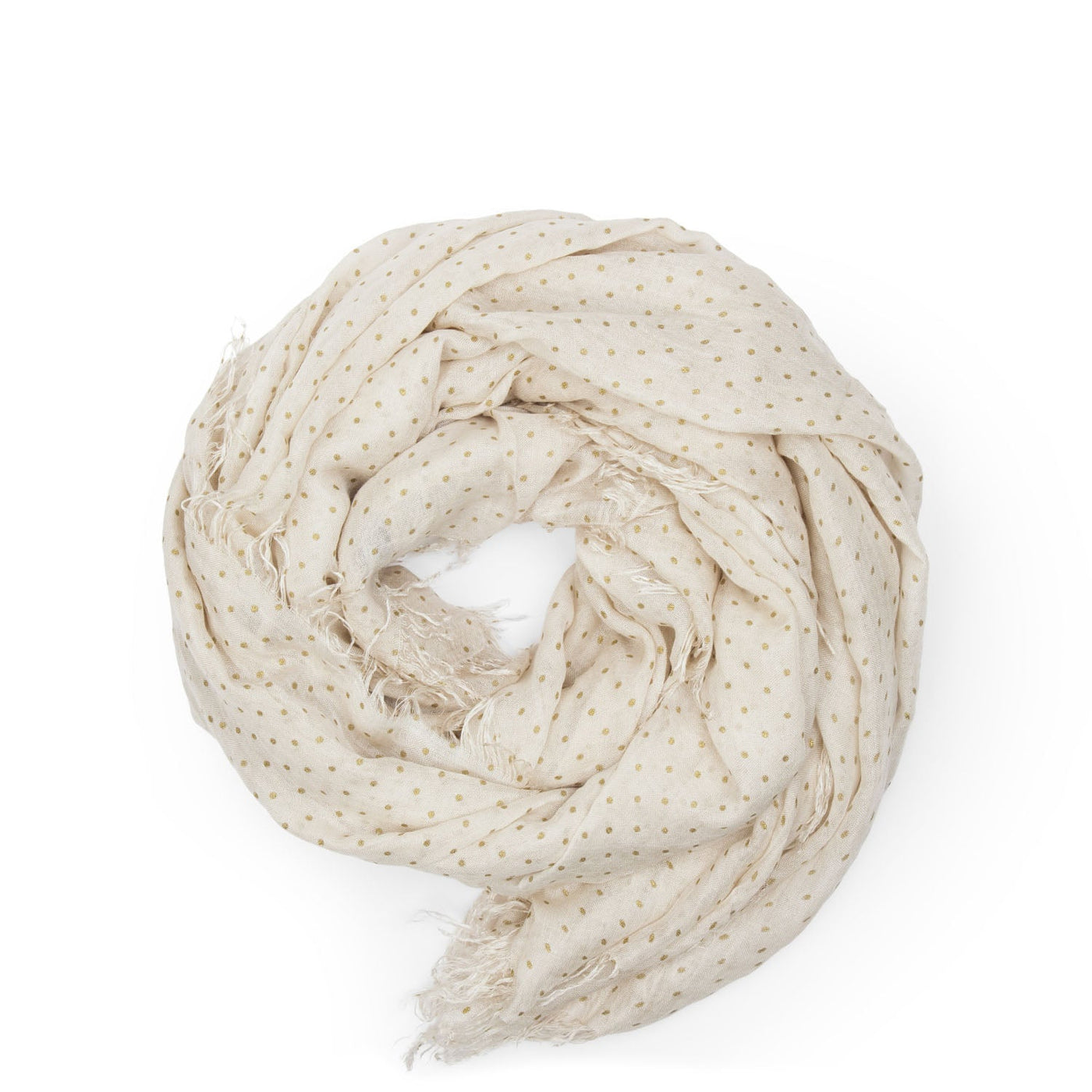 scarf - accessoires echarpes #couleur_beige-pois-or