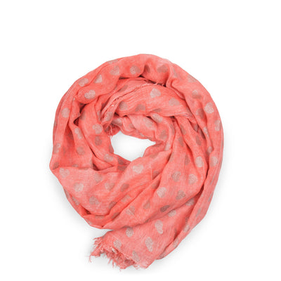 scarf - accessoires echarpes #couleur_corail-coeur