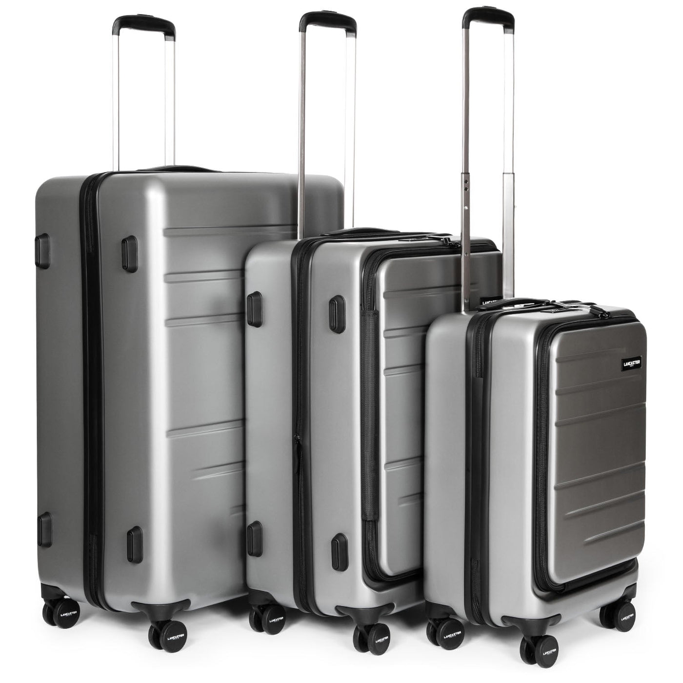 assortment of 3 luggage - luggage #couleur_etain