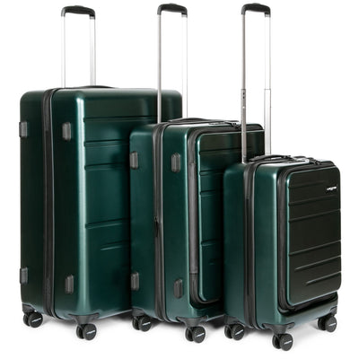 assortment of 3 luggage - luggage #couleur_vert
